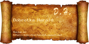 Dobrotka Harald névjegykártya